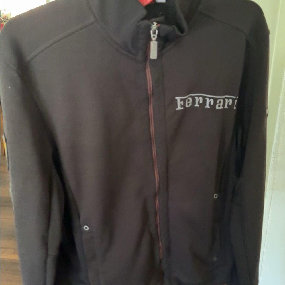 Ferrari Black Zip-Up Jacket (Slightly used)